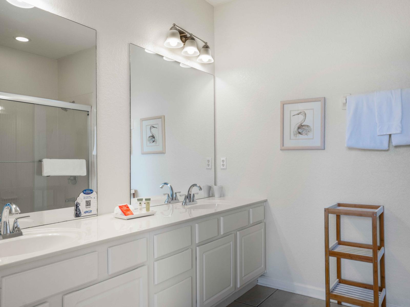 Step into a realm of purity and tranquility at this all-white bathroom – where pristine elegance meets serene simplicity, offering a sanctuary for rejuvenation and relaxation.