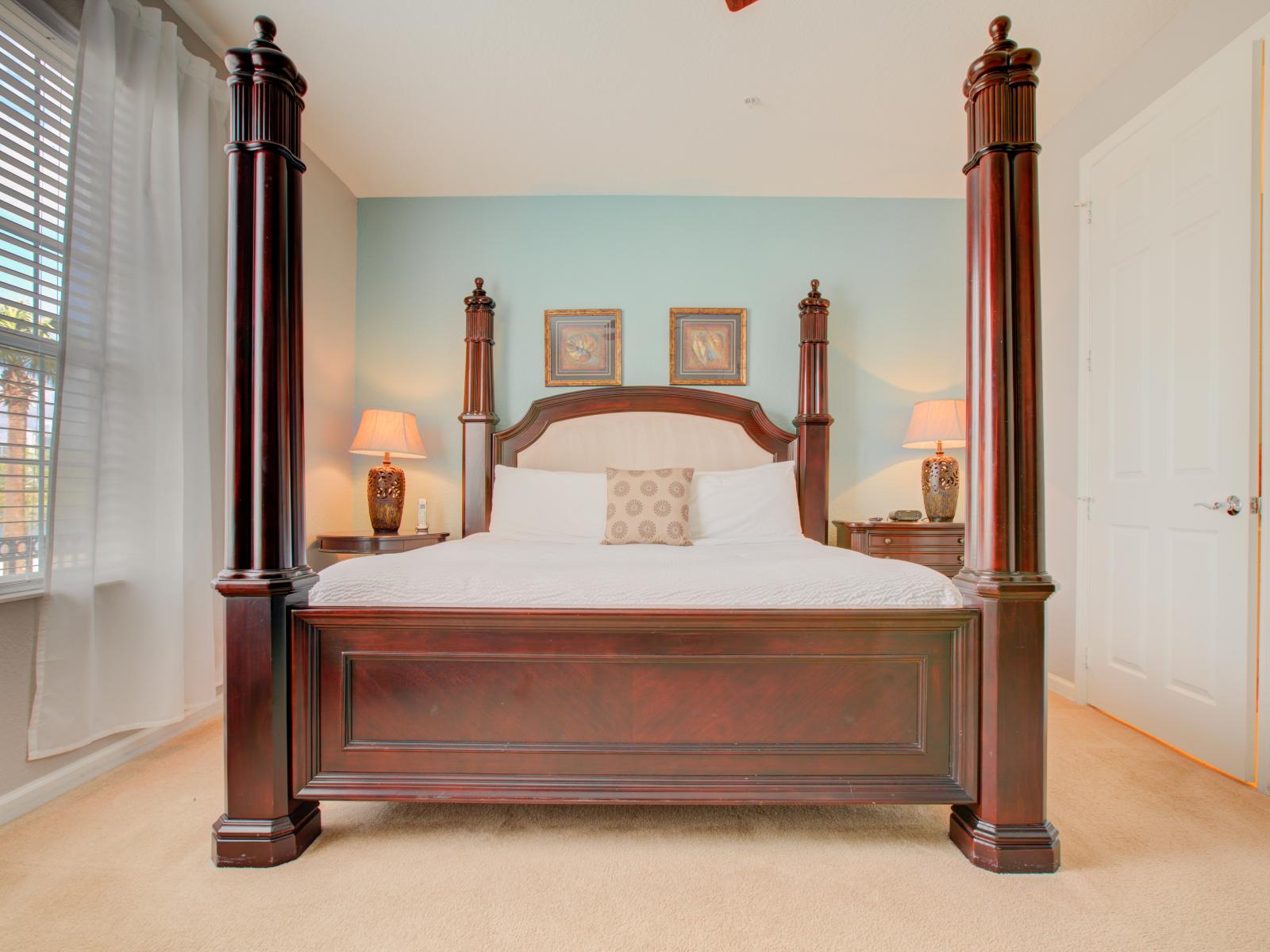 This wooden bed transforms the bedroom into a rustic sanctuary, where the timeless allure of wood merges with comfort, creating a cozy haven for rest and rejuvenation.