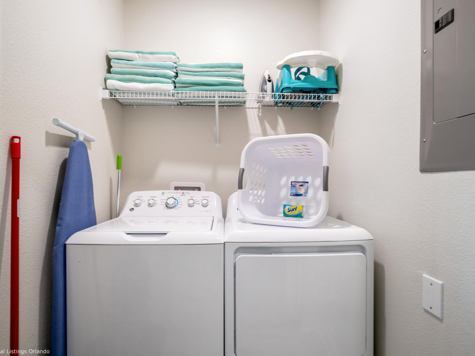 Efficiency meets style: Our sleek laundry room makes chores a breeze.