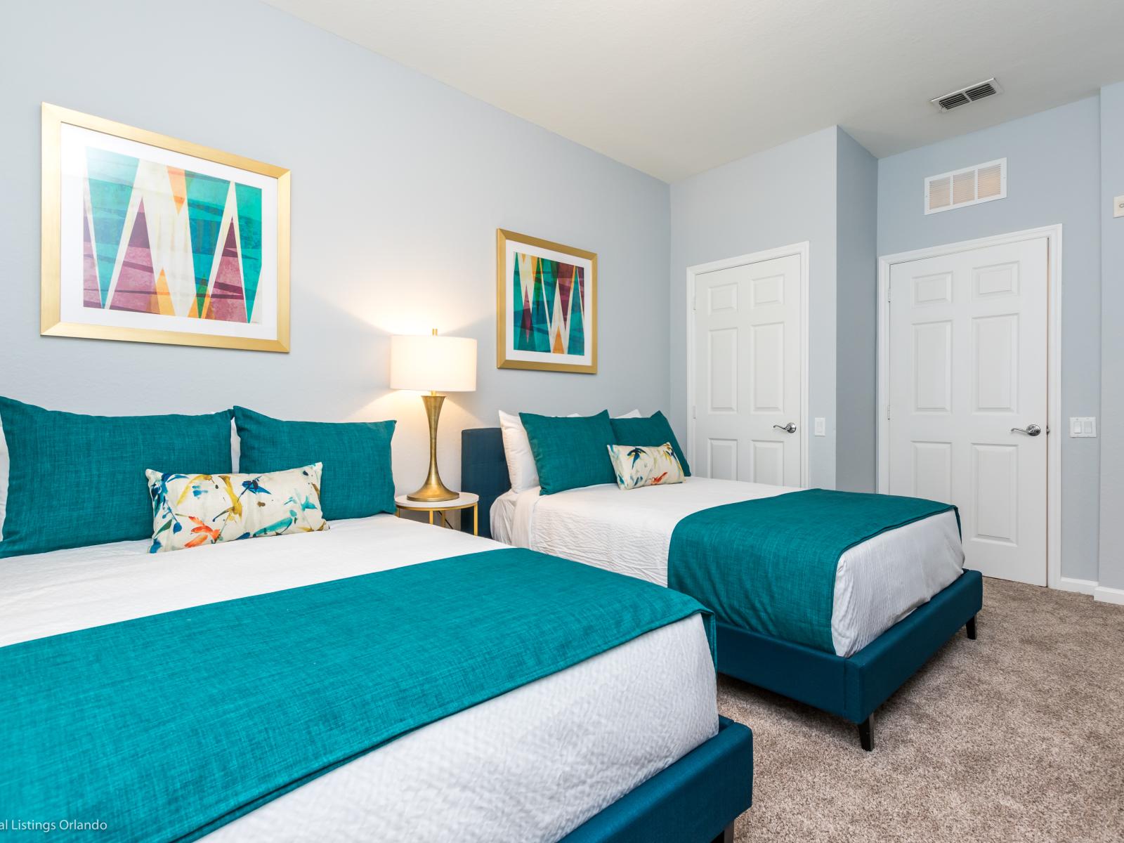 Cozy two-bed bedroom, perfect for families or friends traveling together.