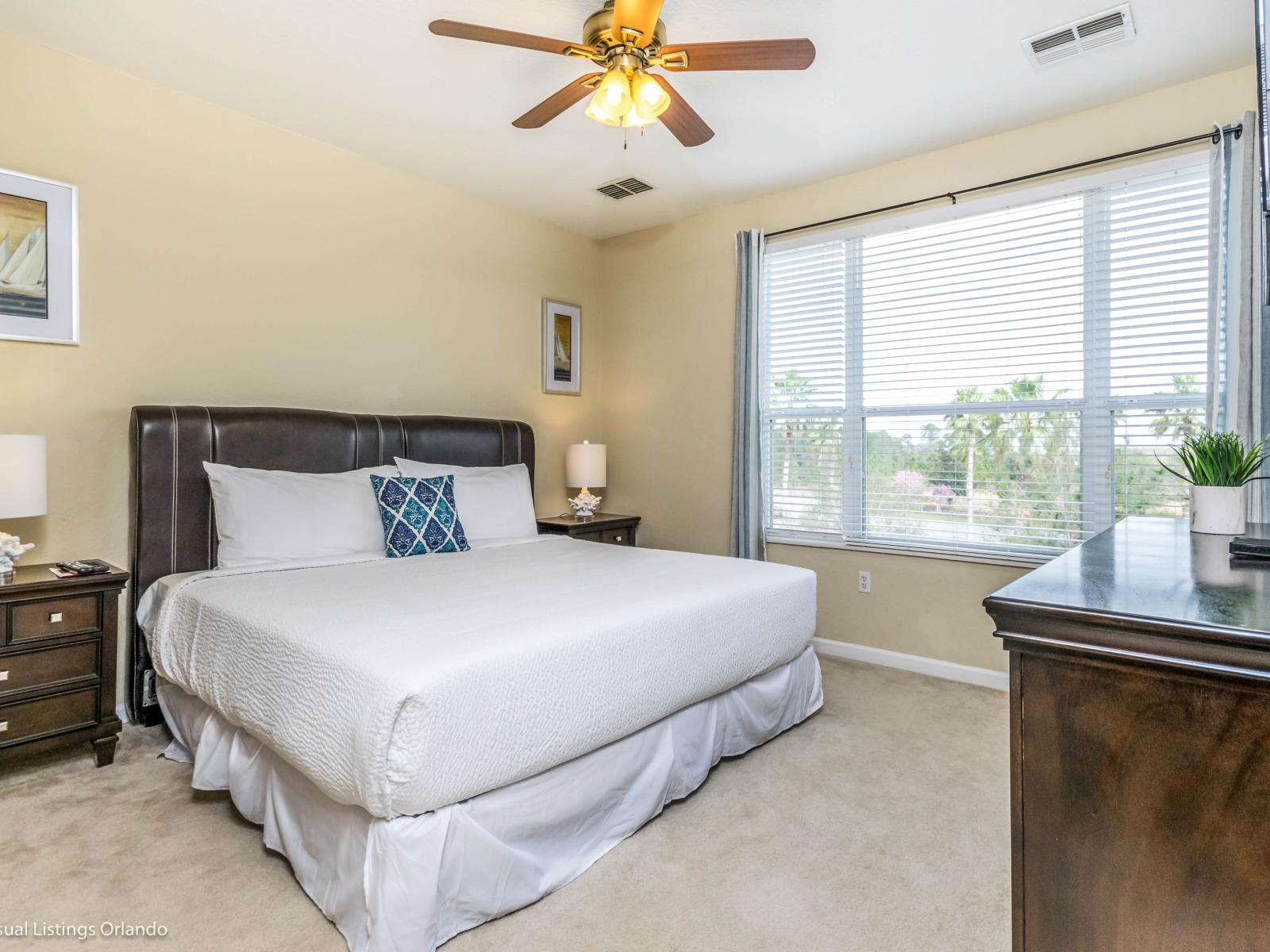 Modern Coziness: Experience the perfect fusion of modern aesthetics and comfort in our townhouse bedroom, a space crafted for relaxation