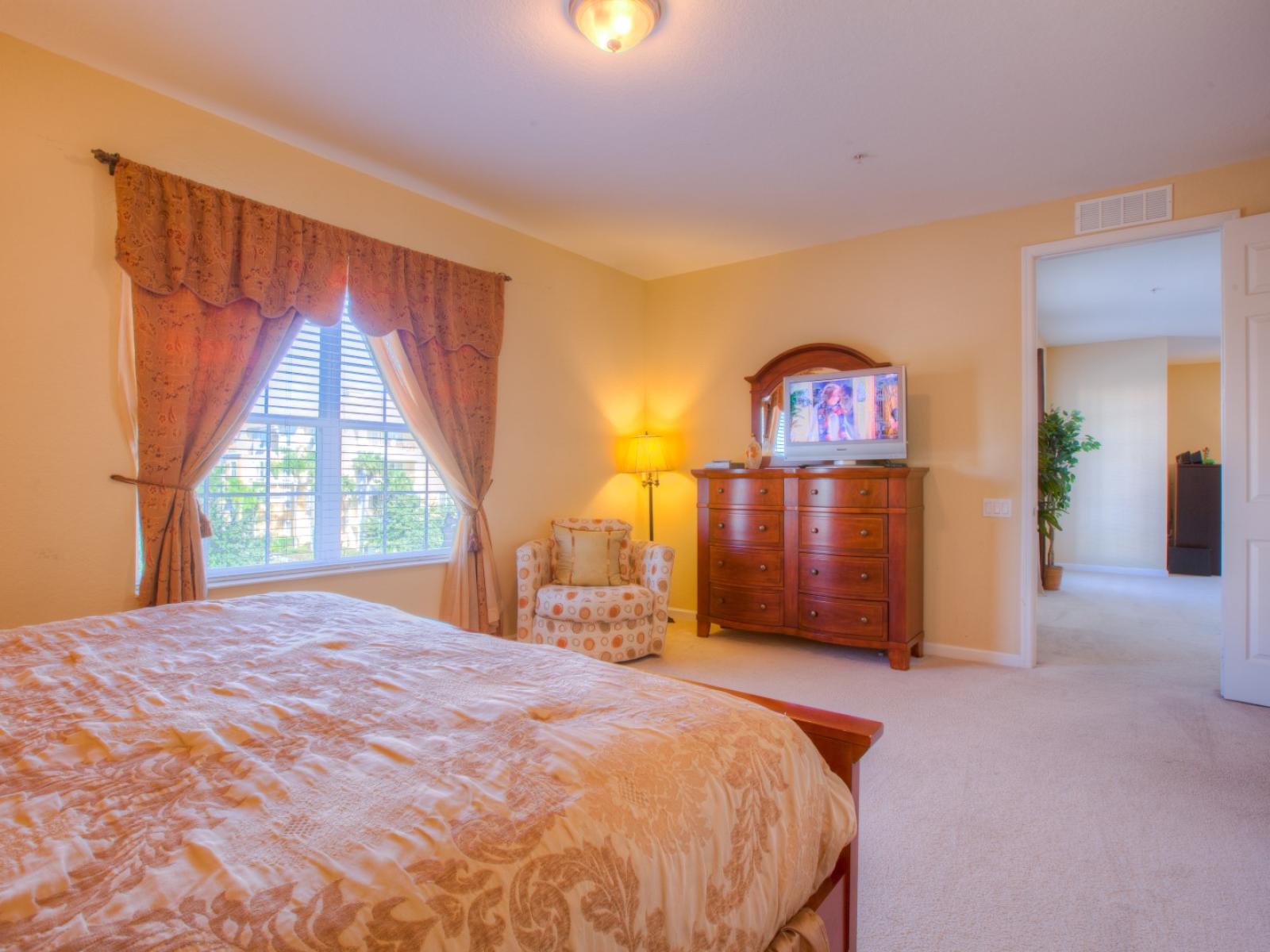 Step into the main bedroom, a sanctuary of comfort and luxury. With its elegant design and plush amenities, it promises a restful haven where every moment is steeped in tranquility and relaxation.