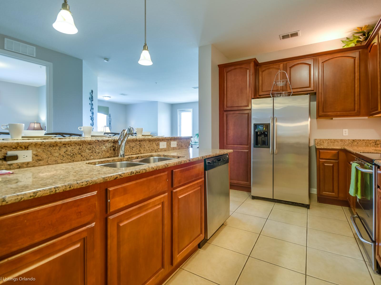 This stylish kitchen captures the essence of modern design, blending functionality and aesthetics seamlessly for a perfect cooking and gathering space.