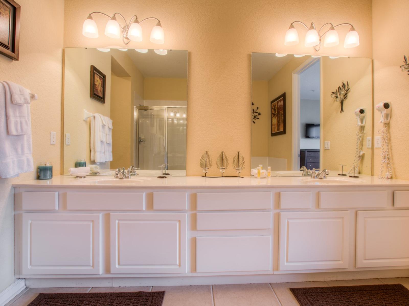 Elevating my daily routine with this chic vanity area and dreamy lighting setup.