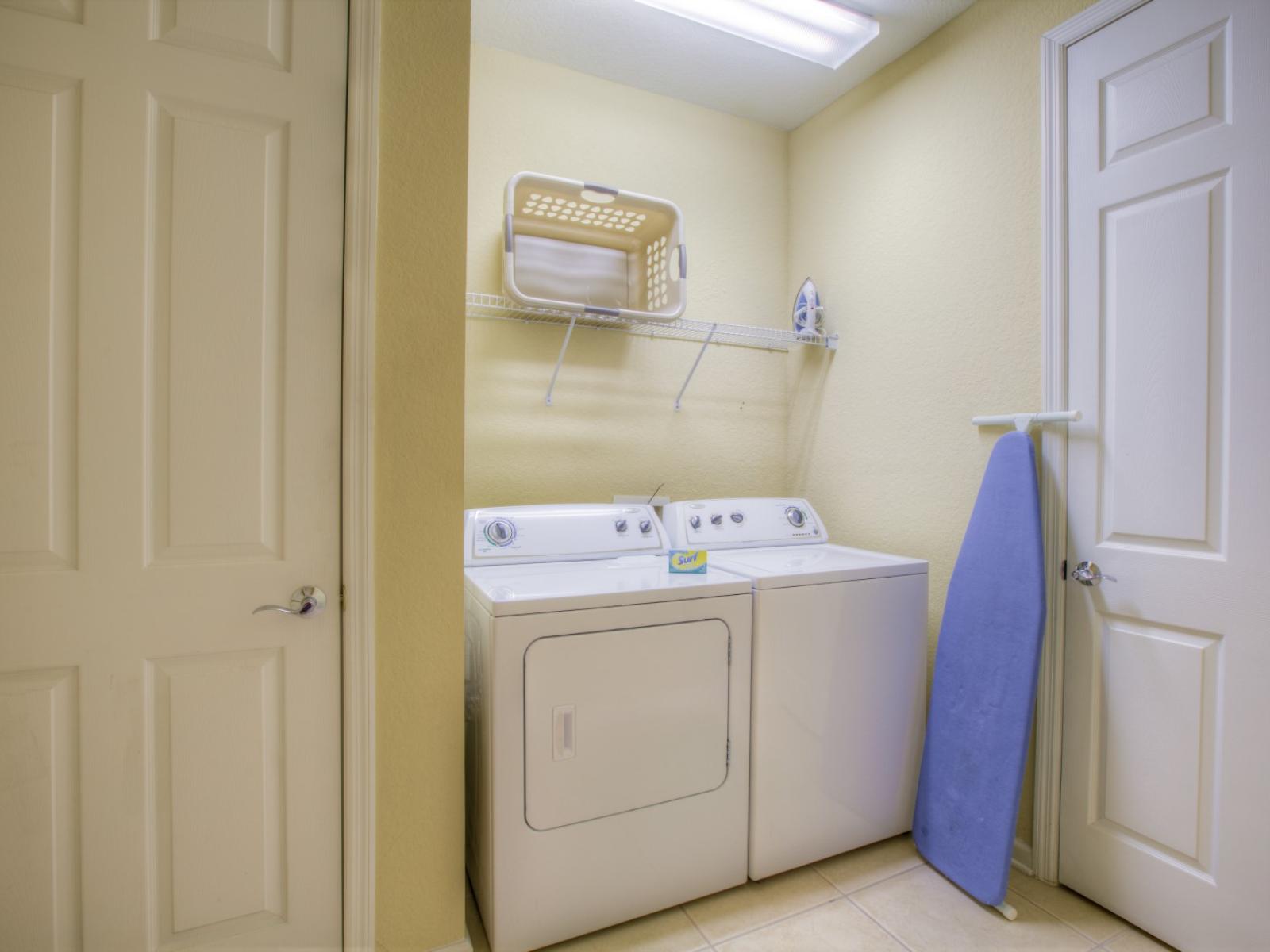 Embrace the convenience of a dedicated laundry space of the condo in Orlando - The washer and dryer room transformed into a space of efficiency and style. - Bid farewell to the hassle of finding external laundry services