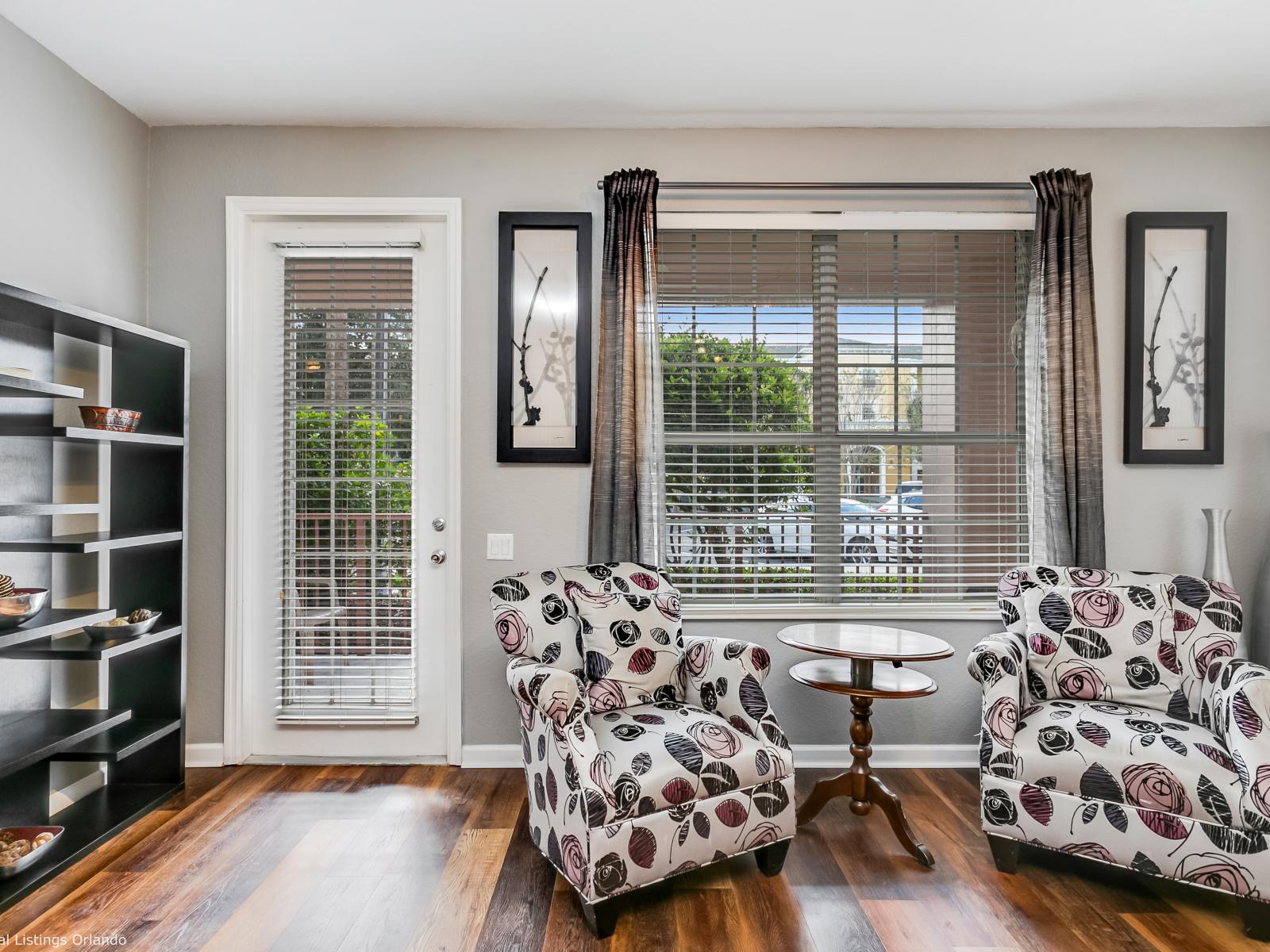 Cozy loft area of the condo in Orlando - Plush sofas for seating and relaxing - Stylish, contemporary furnishings enhancing the aesthetic - Thoughtfully curated decor adding personality