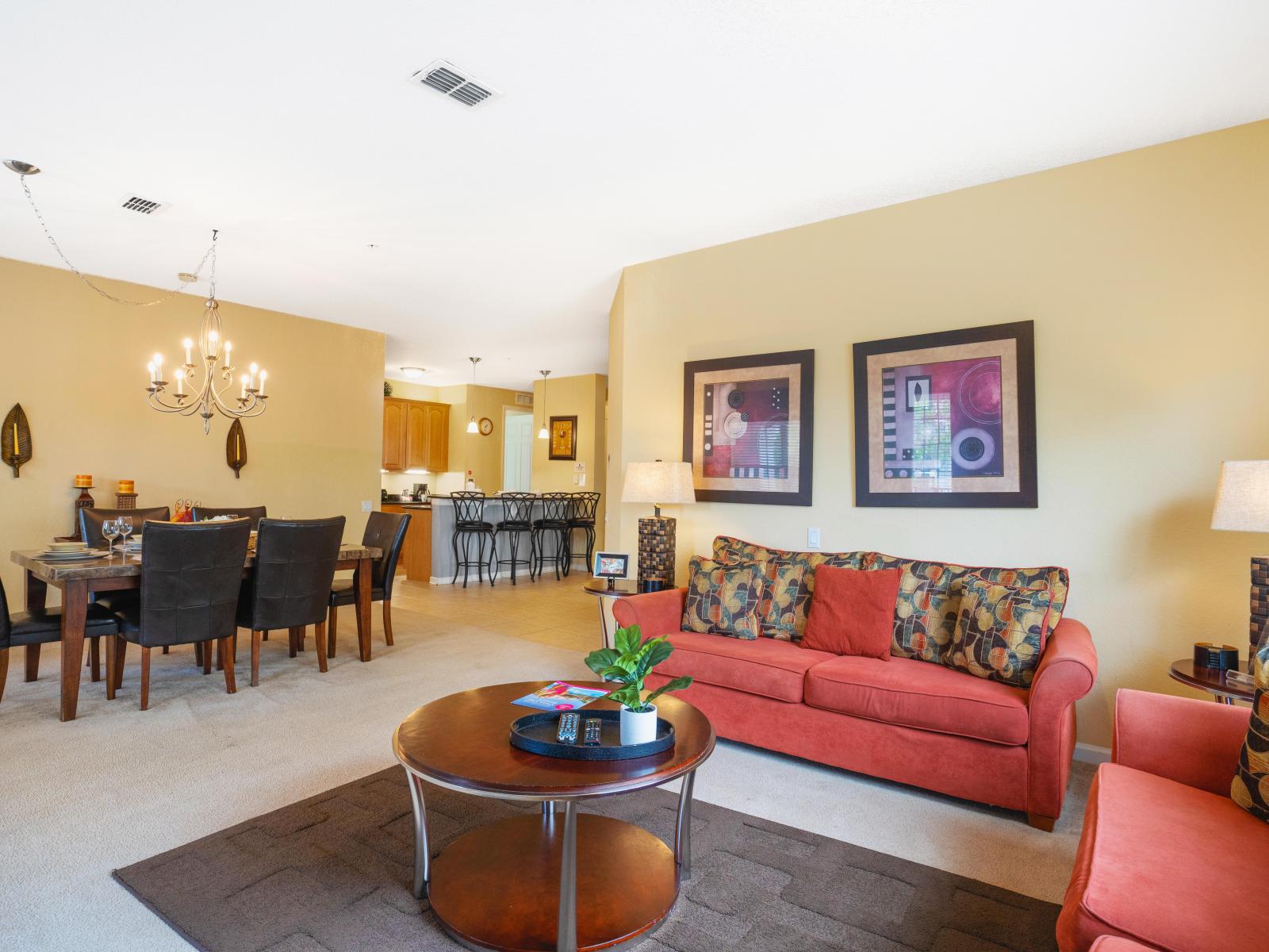 Experience the perfect blend of comfort and elegance in the living and dining area. A space designed for shared moments and cherished memories, where every meal becomes a celebration and every gathering is filled with warmth and joy.