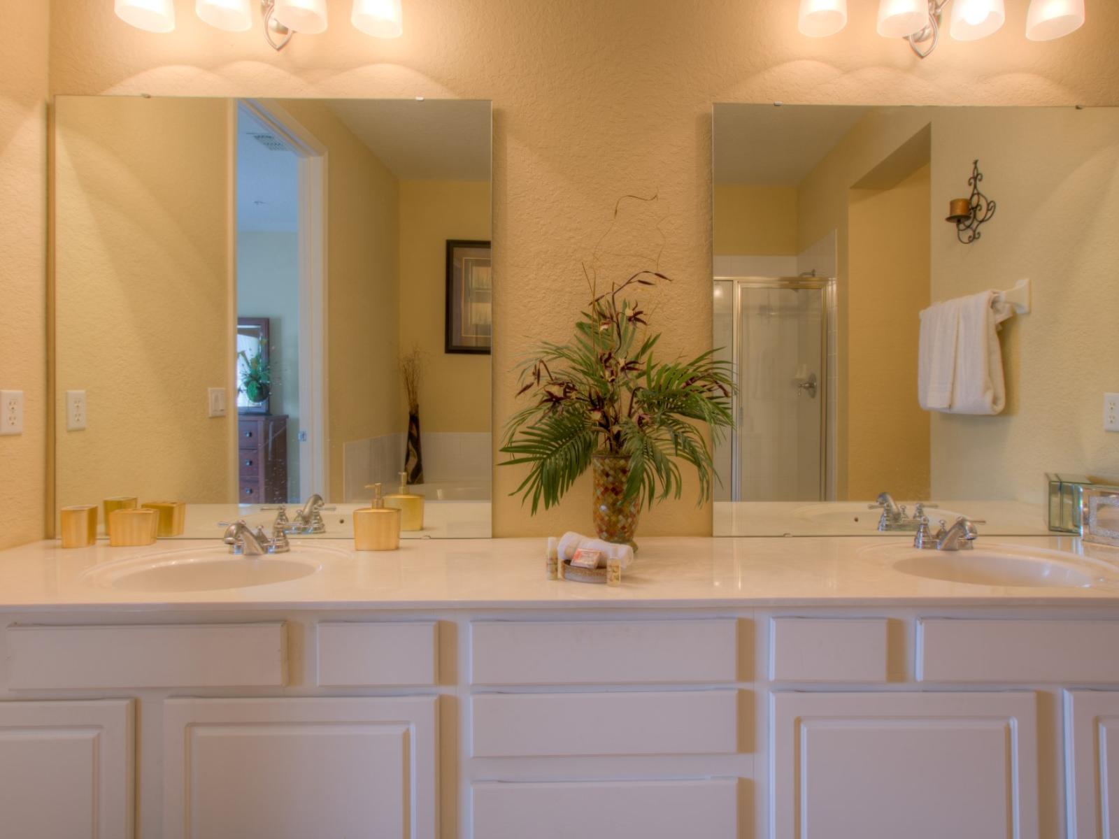 Double the elegance with two mirrors in our vanity area – where style and sophistication meet every reflection.