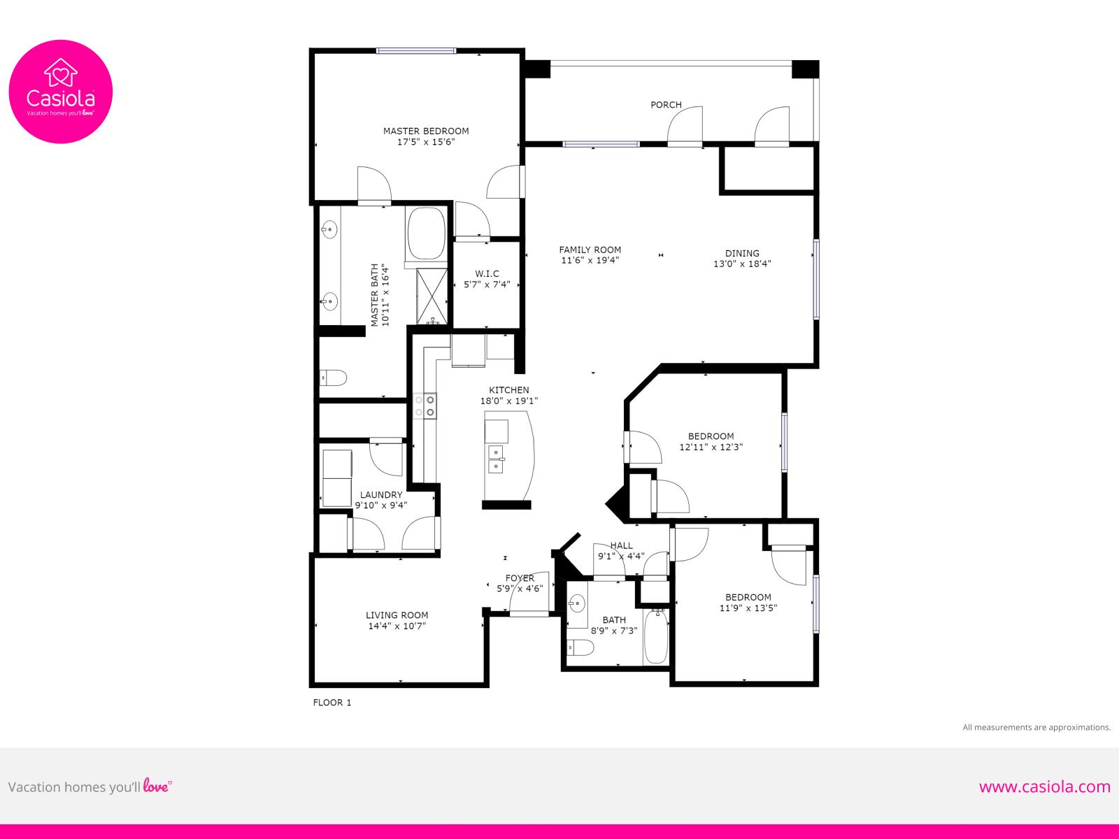 Discover the layout of our units with this detailed floor plan. From the well-appointed bedrooms to the open living spaces, each aspect is thoughtfully designed to provide comfort and functionality for your stay.