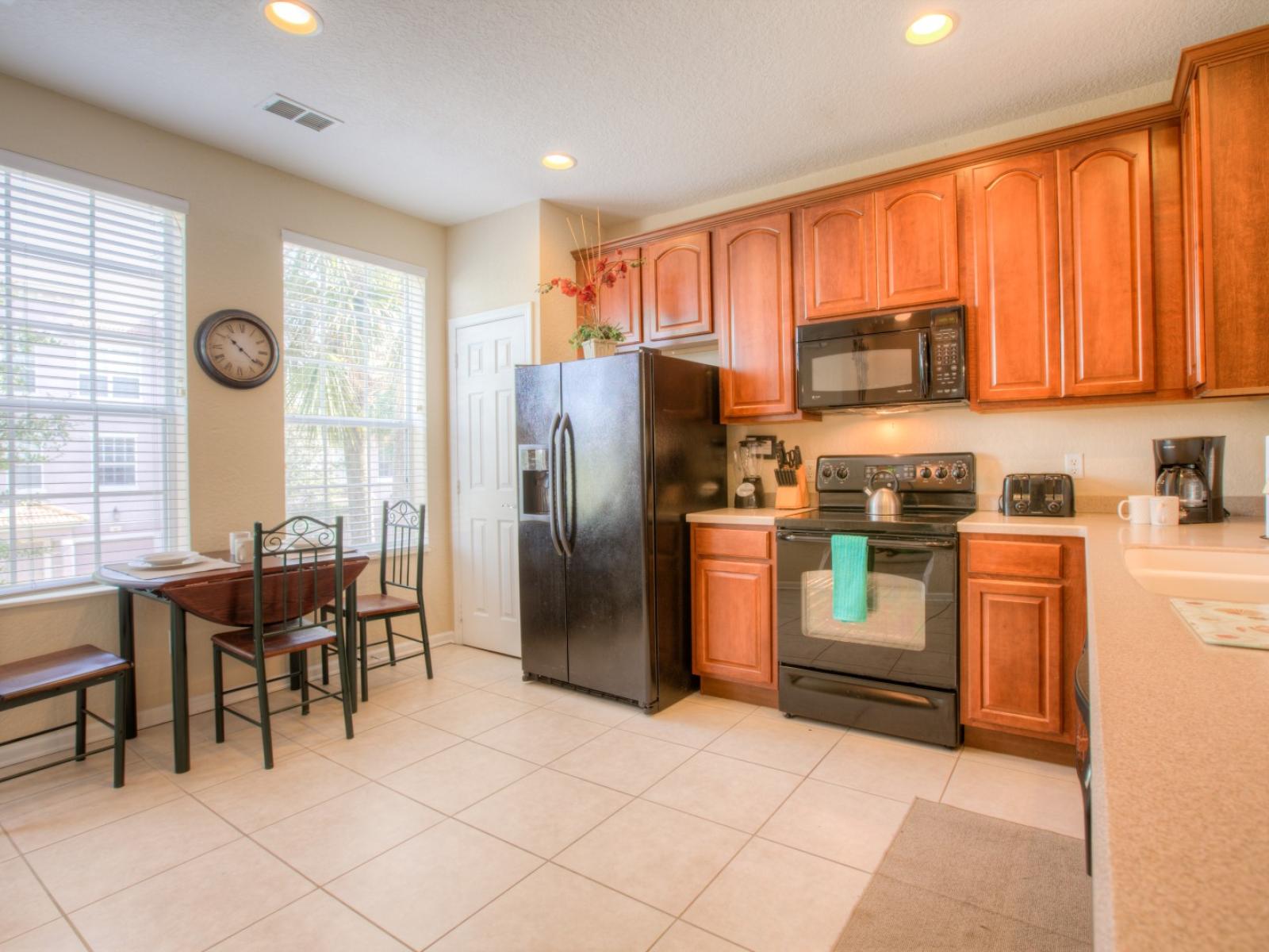 This fully-equipped kitchen can help you make your own home-cooked meal and show off your knife skills.