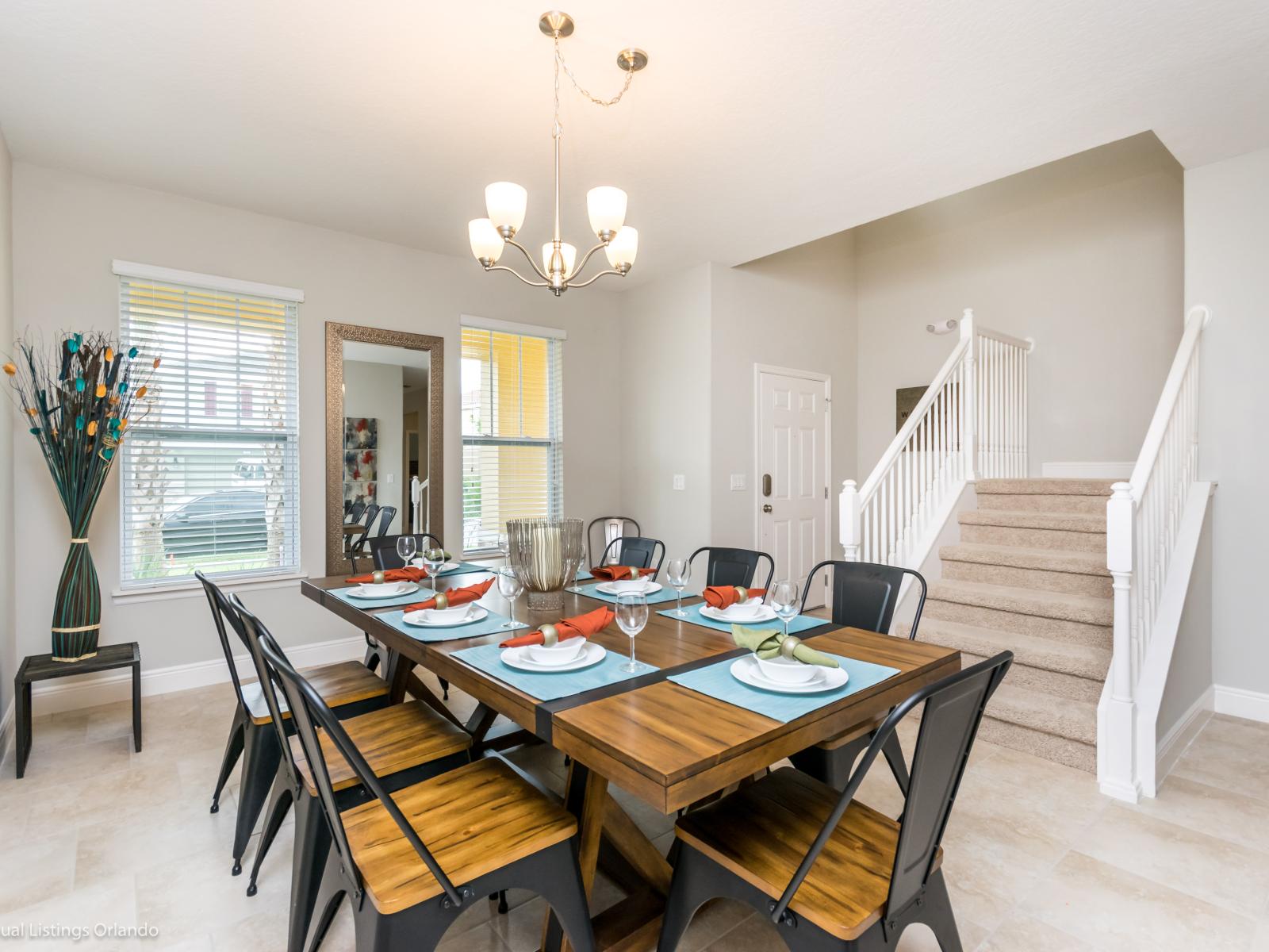 Refined Dining Atmosphere: Step into our townhouse dining area, where every meal becomes a feast for the senses amidst the elegance