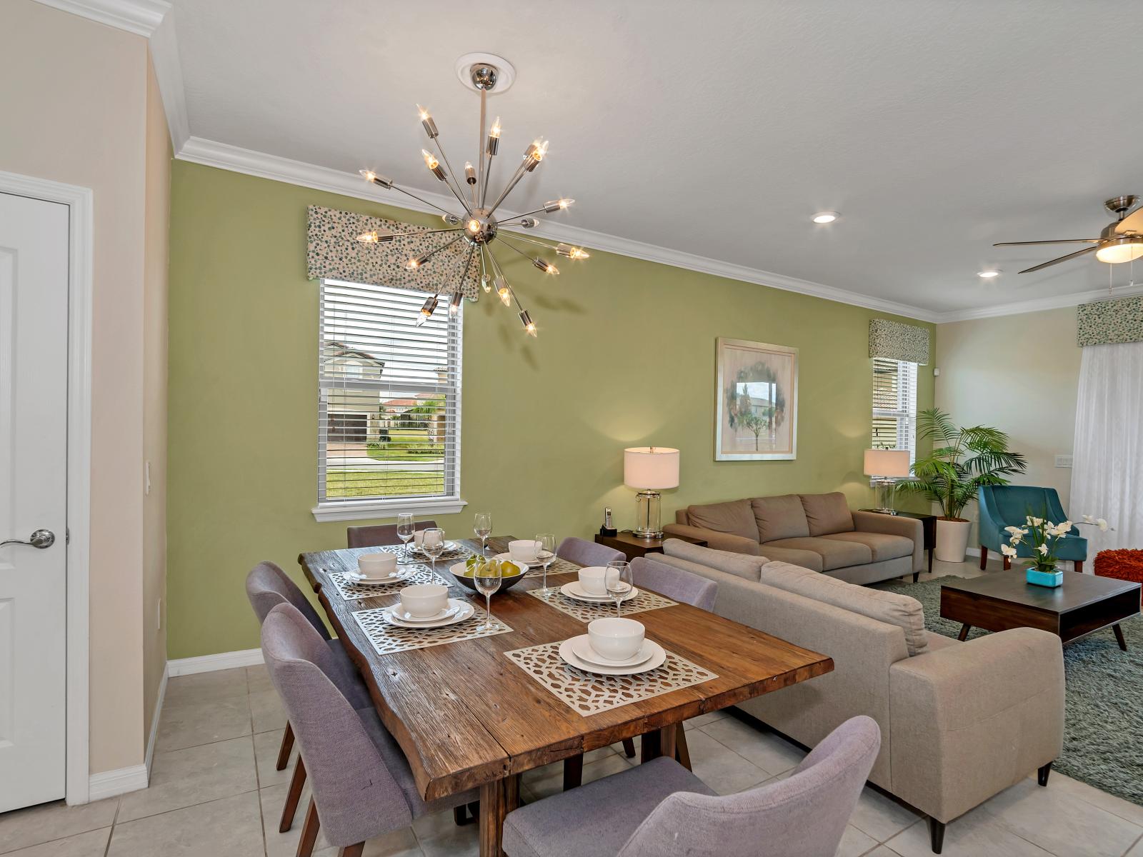 Create lasting memories: Welcoming dining area is where stories are shared and laughter echoes.