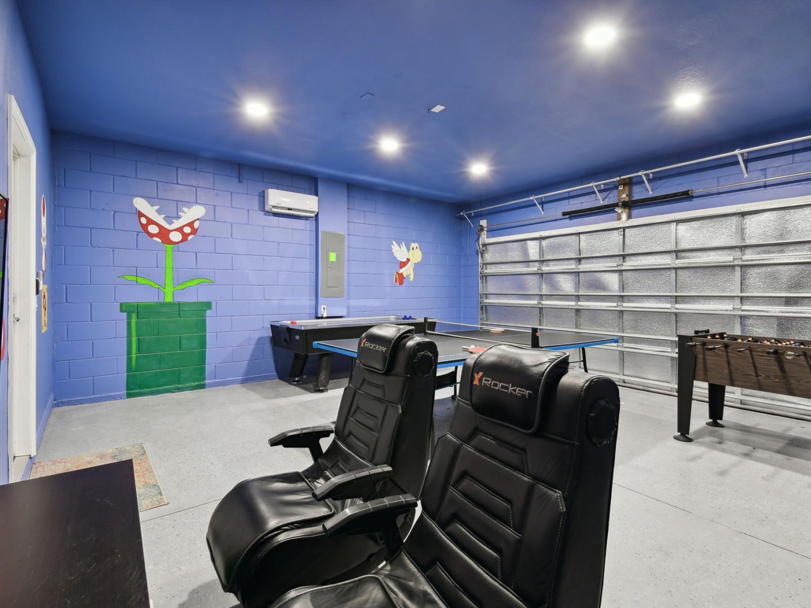 Make memories in our spacious game room, complete with everything you need for fun.