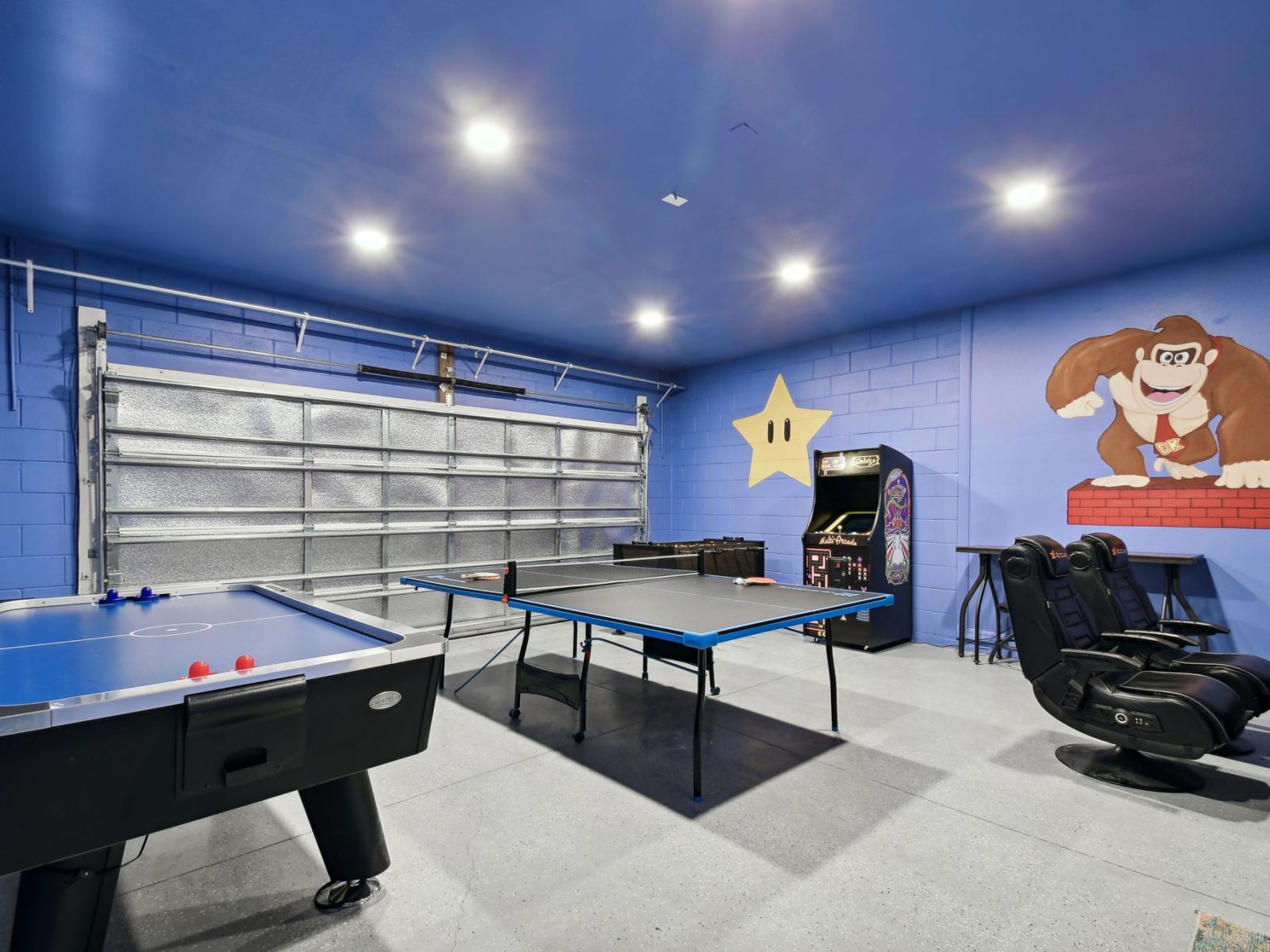 Our game room features a range of activities to keep everyone entertained.