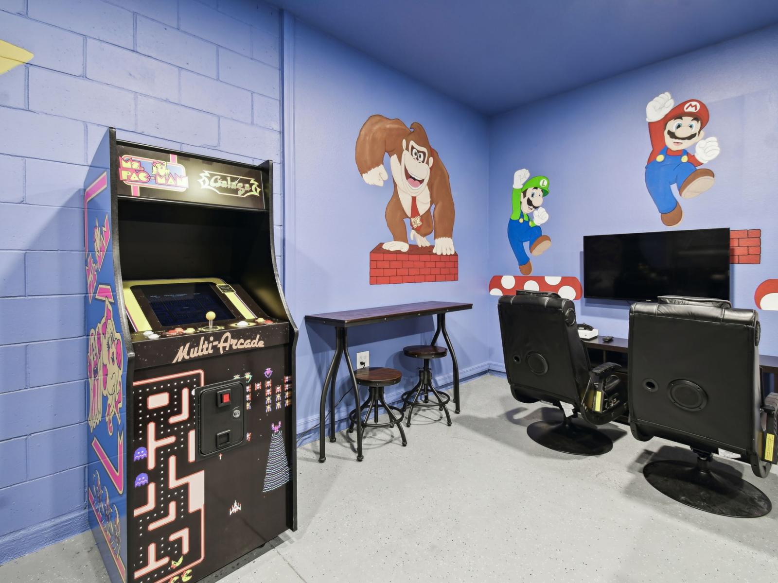 Unwind and have fun in our dynamic game room, ideal for all ages.