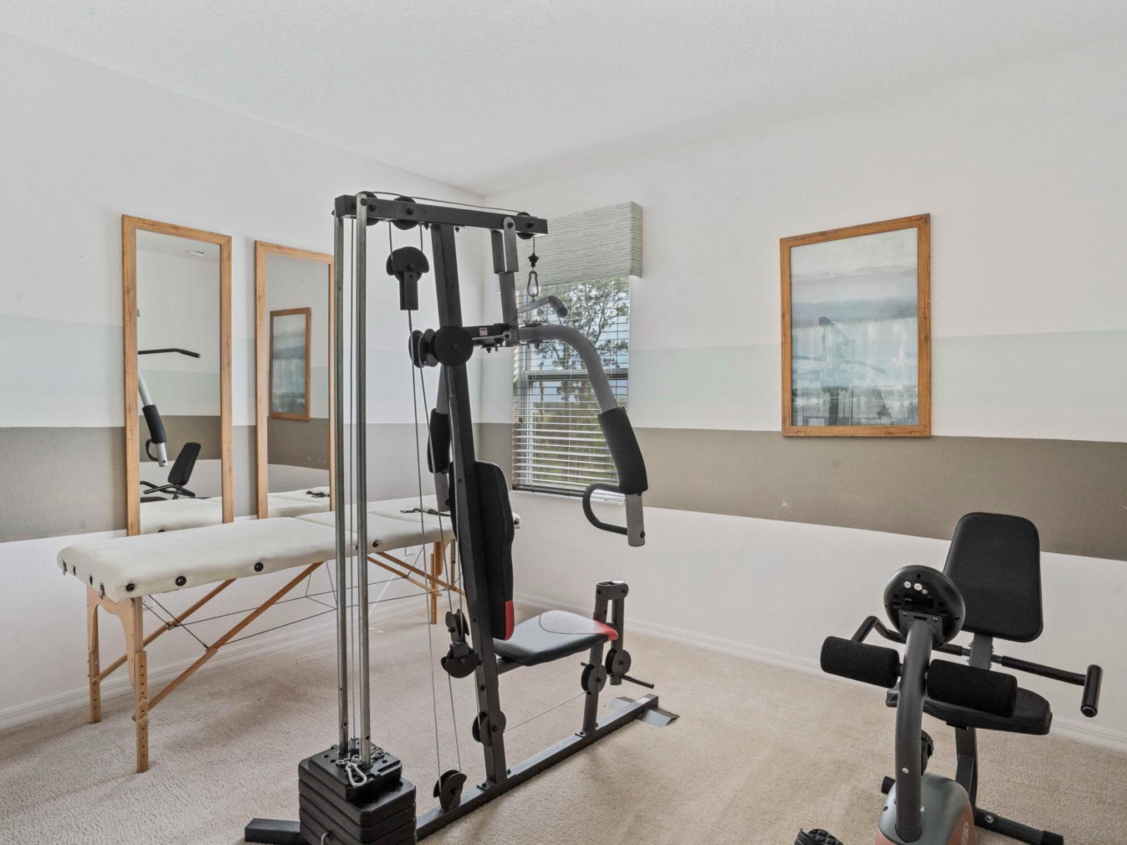 Your vacation, your pace – a private gym designed for your routine.