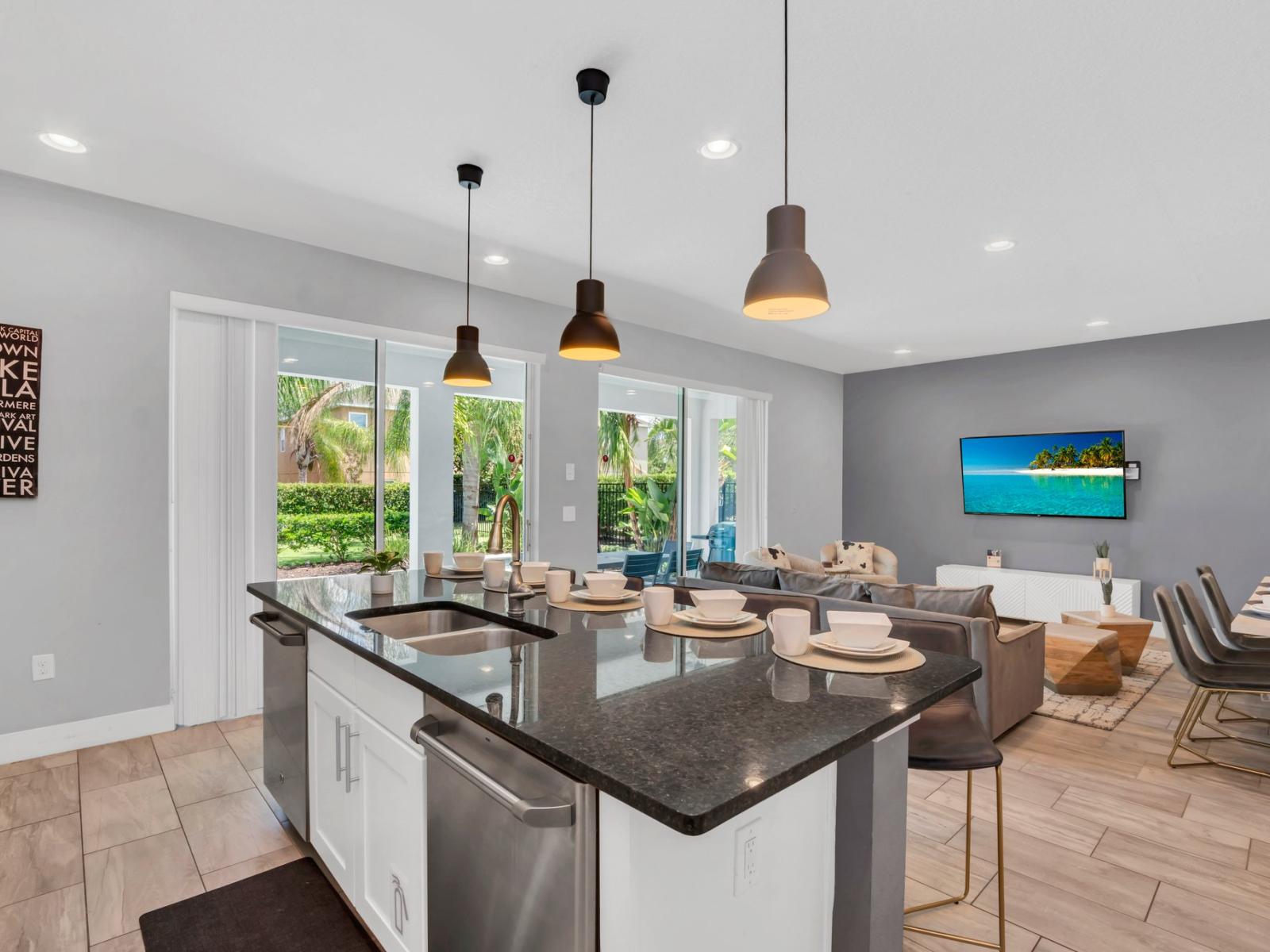 Airy Elegance: Experience the perfect blend of airiness and style in our living area, seamlessly connected to the open-concept kitchen for a chic and welcoming atmosphere.