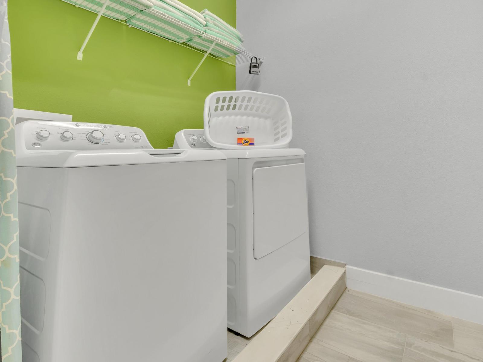 Travel Light: With our laundry area, you can pack lighter and enjoy the freedom of fresh clothing whenever you need it.