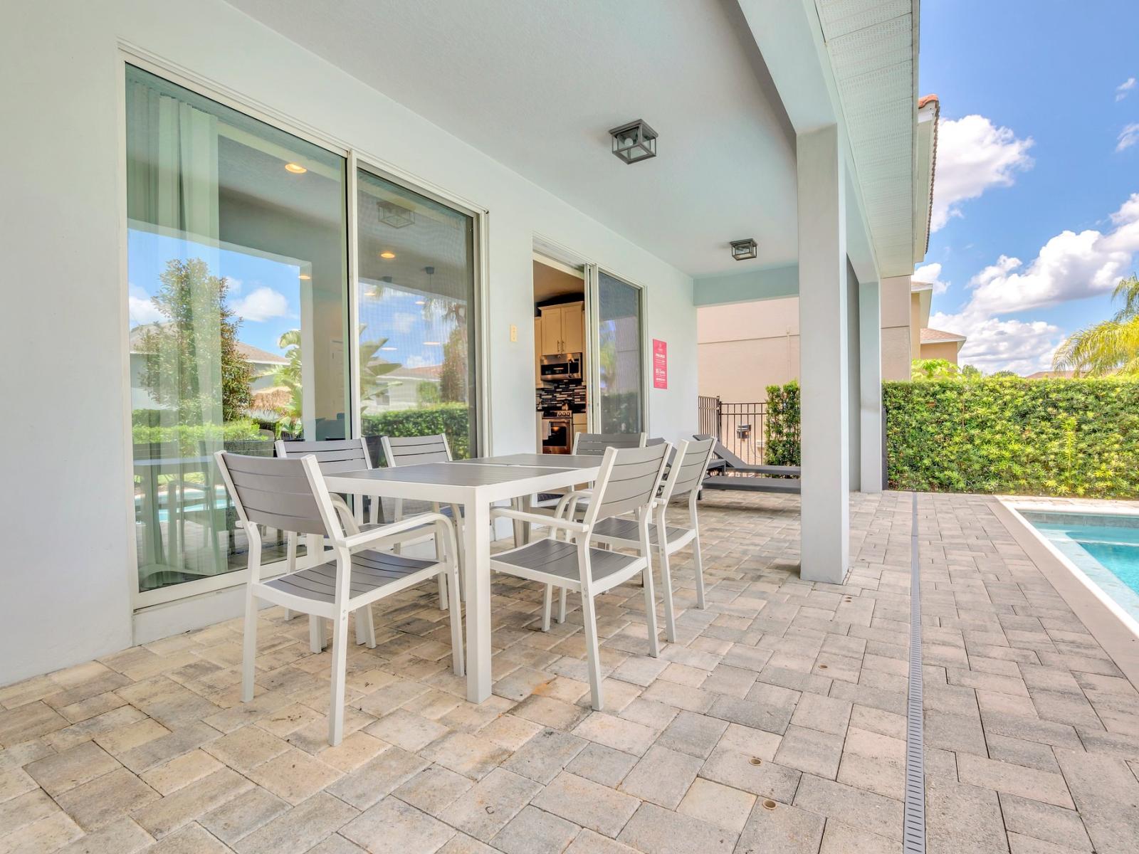 Poolside Paradise: Dive into luxury in your private swimming pool, complete with a chic dining area and lounge space for the perfect blend of relaxation and indulgence.