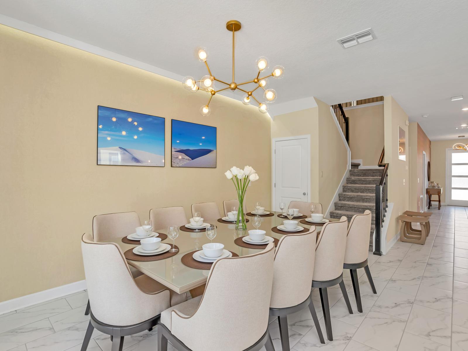 Elegant dining area offers a cozy space to enjoy meals together with your family and friends.