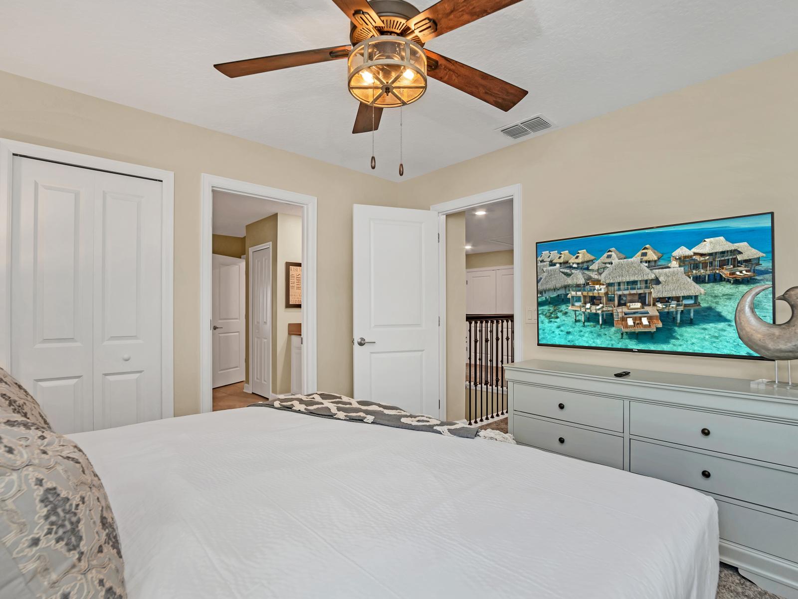 Impressive Bedroom of the Home in Reunion Florida - Comforting sanctuary to  unwind and enjoy peaceful slumber - Smart TV and Netflix