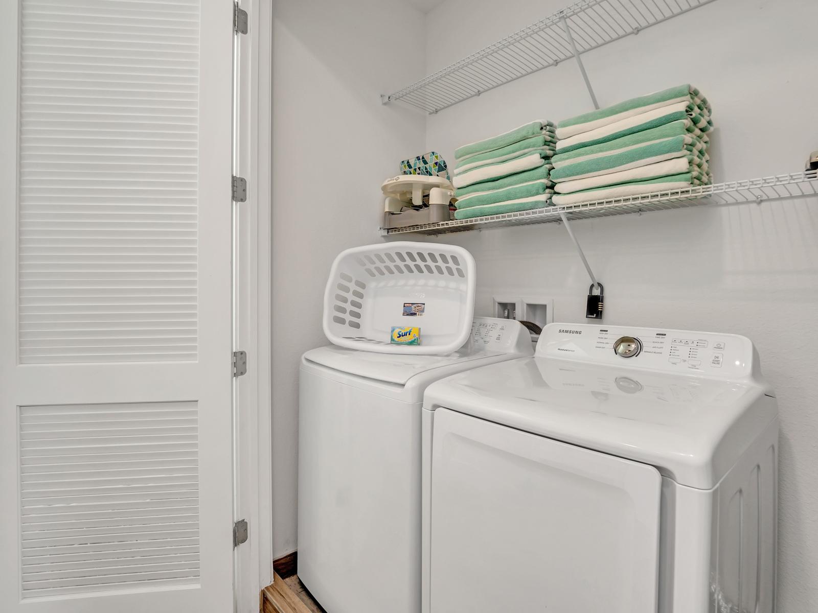 Travel Light: With our laundry area, you can pack lighter and enjoy the freedom of fresh clothing whenever you need it.