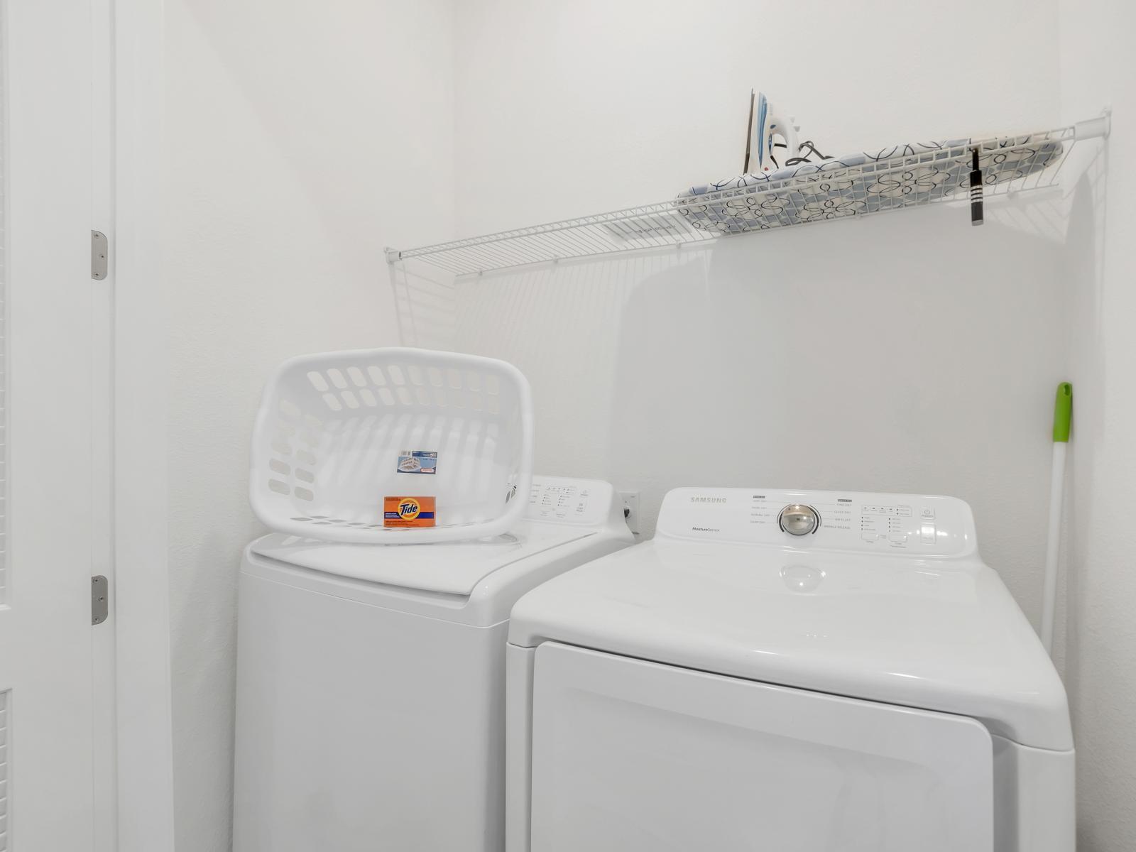 Enjoy the convenience of a dedicated laundry area of the Apartment during your stay. - Keep your vacation wardrobe fresh with our on-site laundry facilities. - Keep your clothes clean and fresh with our on-site laundry amenities.