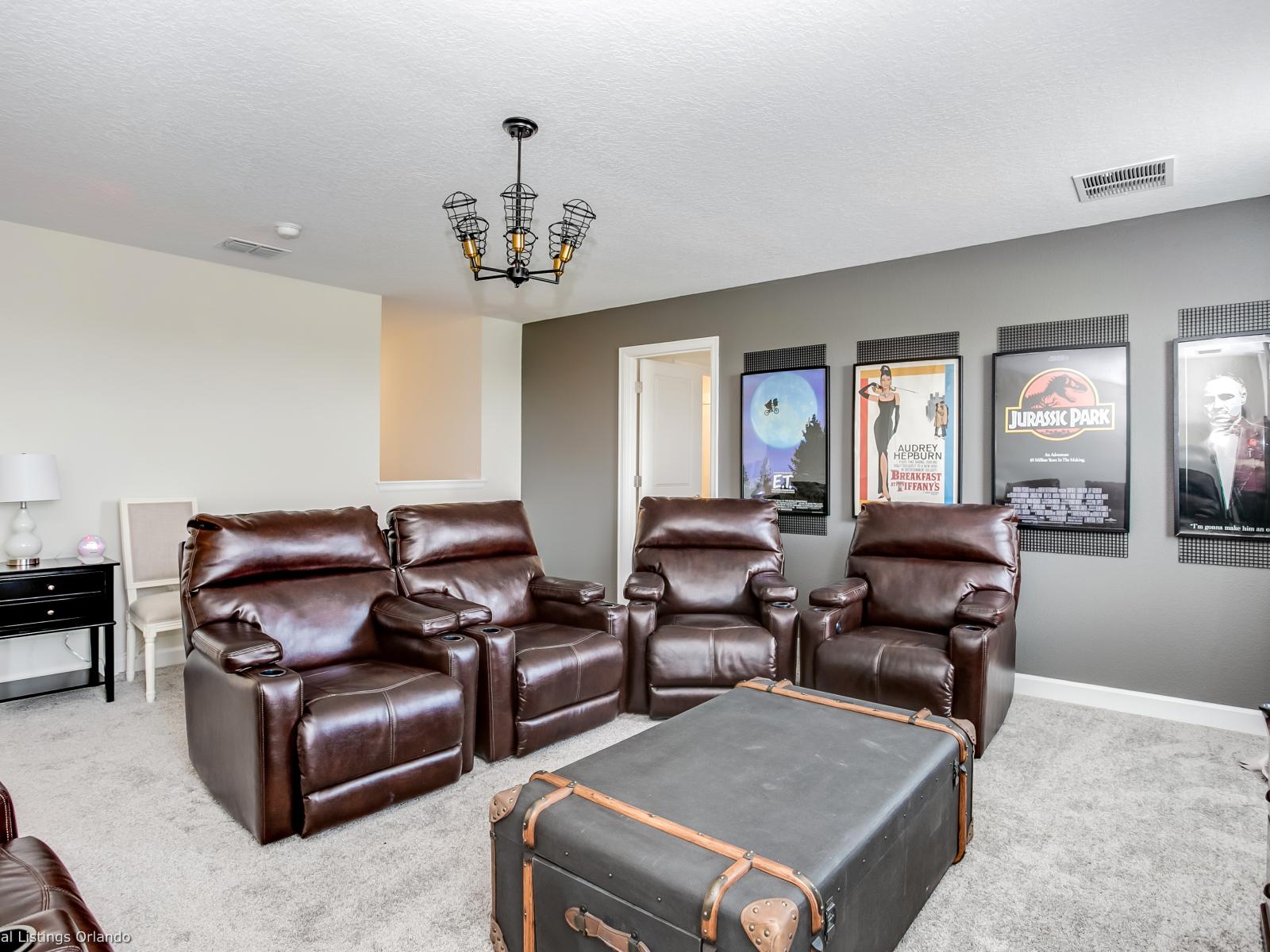 - Inviting Entertainment Room of the Home in Florida - Plush Seating with lively ambiance - Stylish furniture arrangement providing comfort and a cohesive look