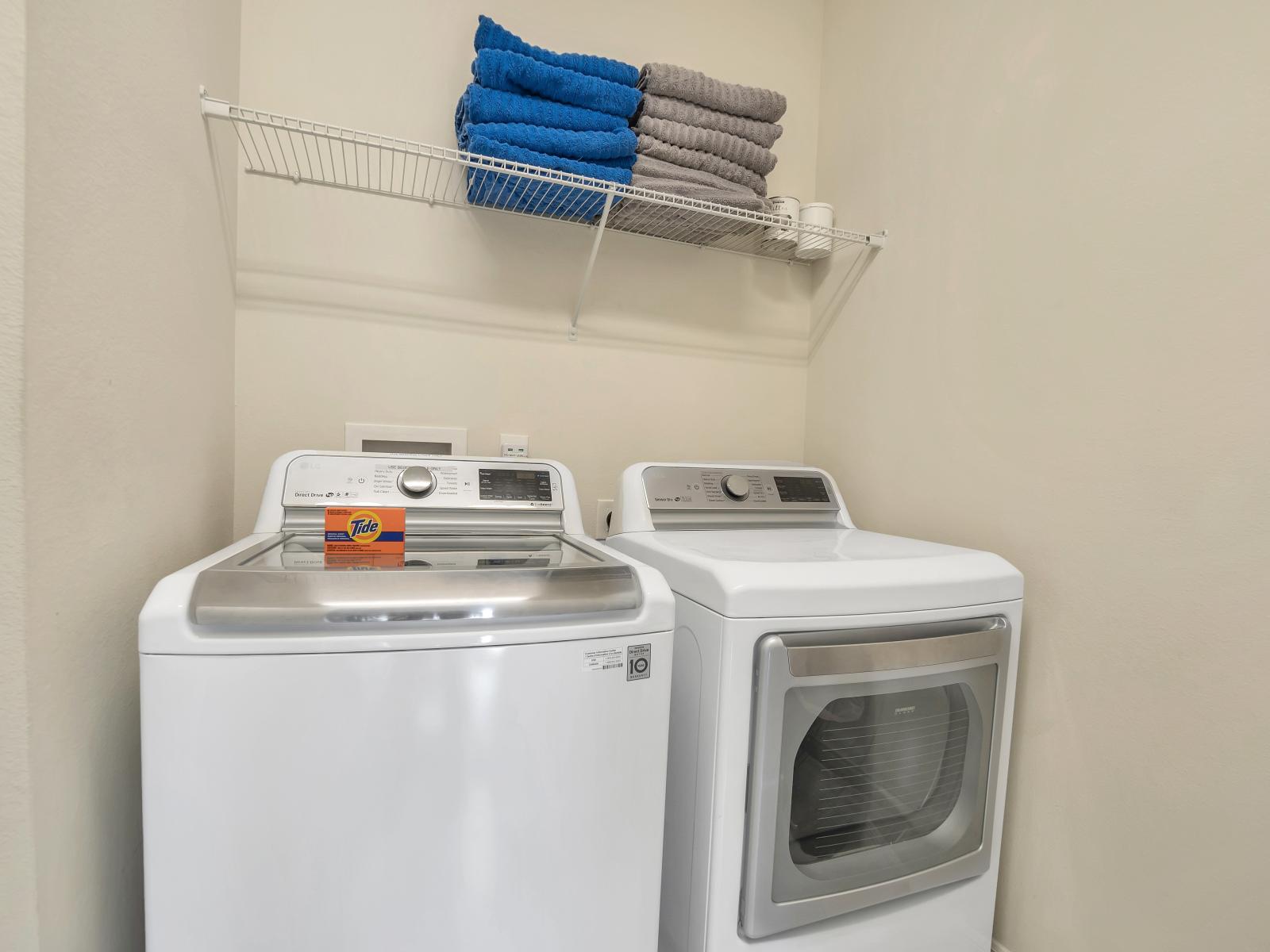 Laundry room with washer and dryer