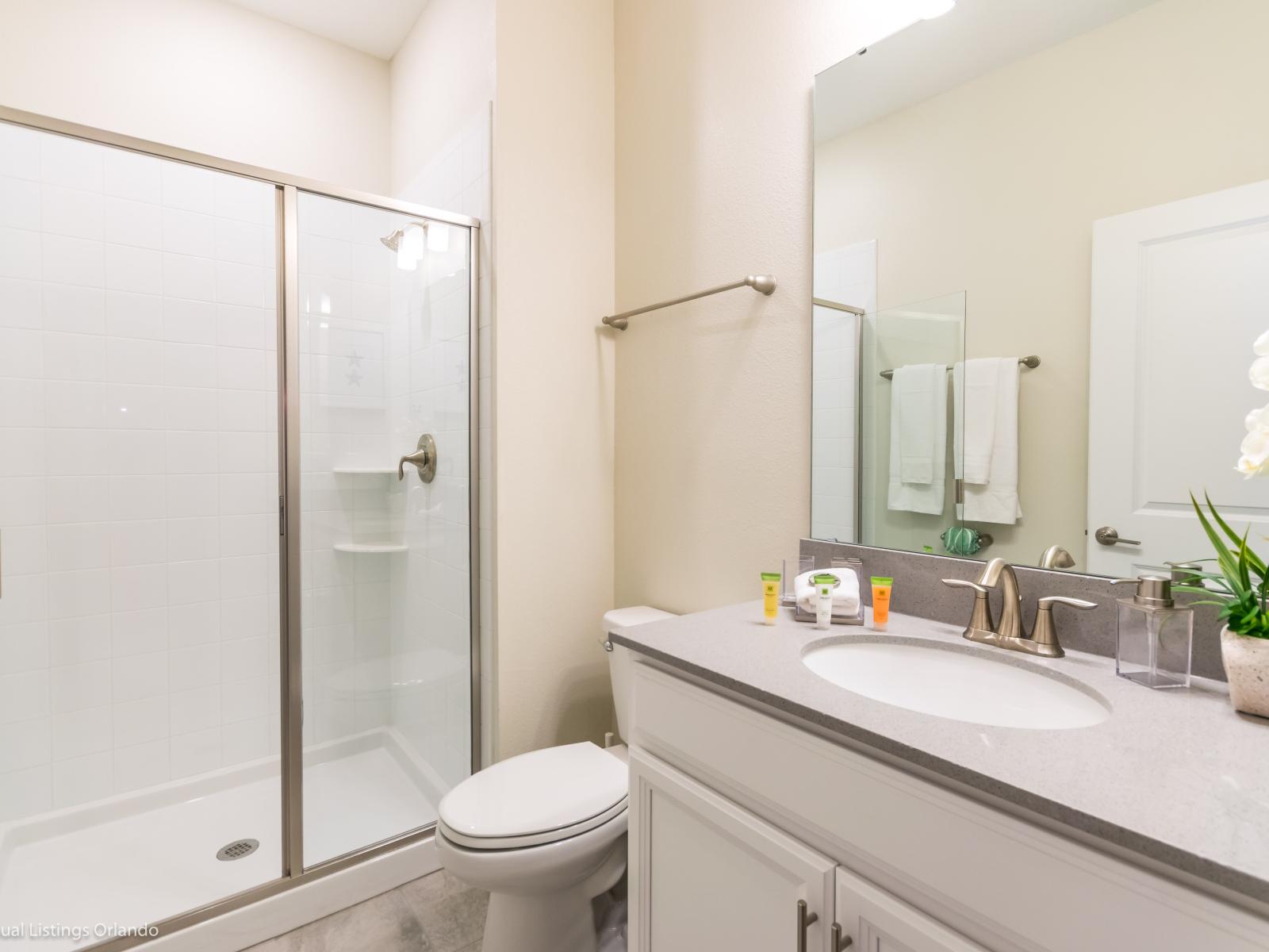 Bathroom 1 with walk-in shower