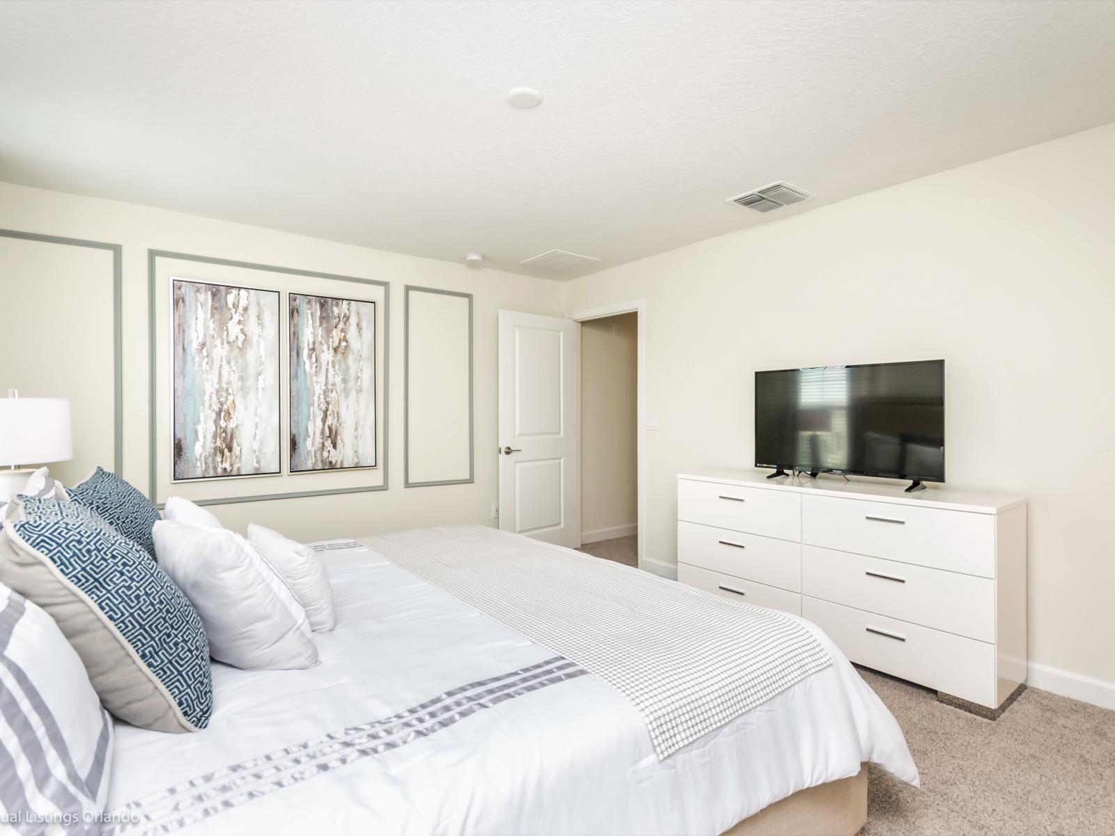 Bedroom 2 with king size bed and attached bathroom