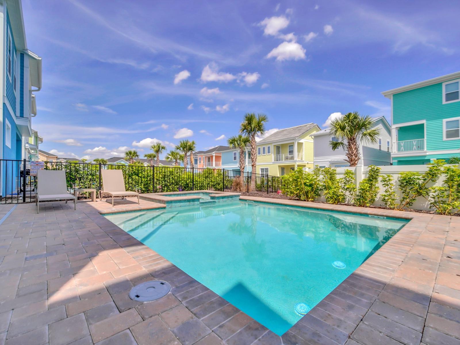 Dive into Luxury: Our inviting pool beckons, offering a haven of relaxation. Lounge in style on the poolside chairs and let the worries of the world drift away.