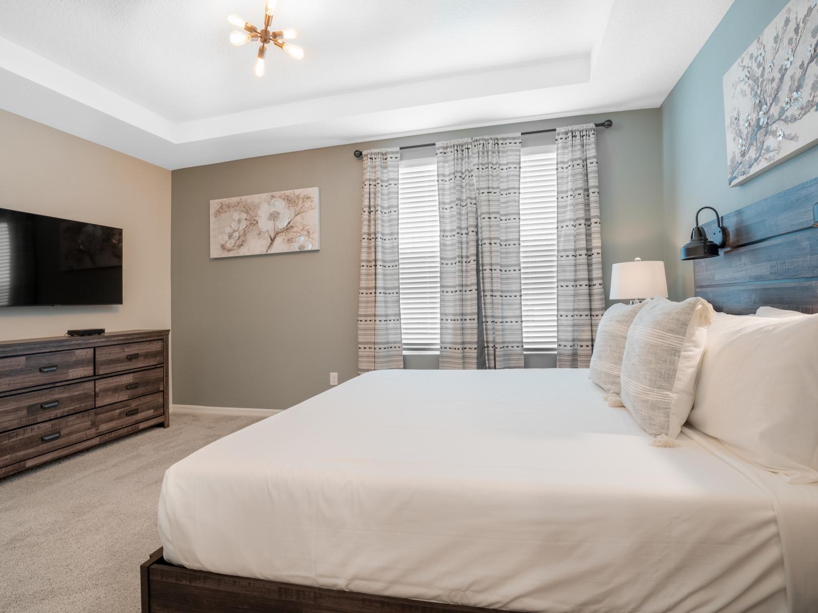 Neat and clean bedroom offers a double size bed as well as a private bathroom providing a quiet, private space just for you.