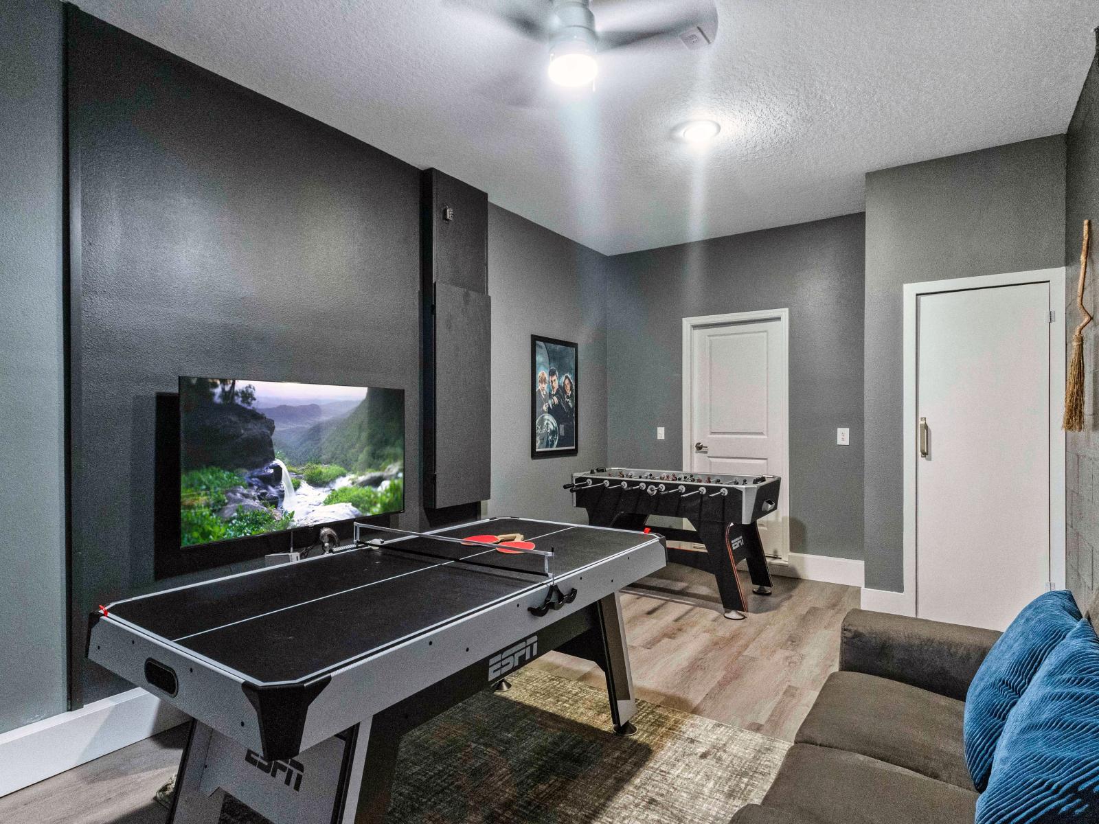 Enter a realm of endless fun and excitement at this thrilling Game Room  - Where every game is a new adventure, and laughter echoes in every corner