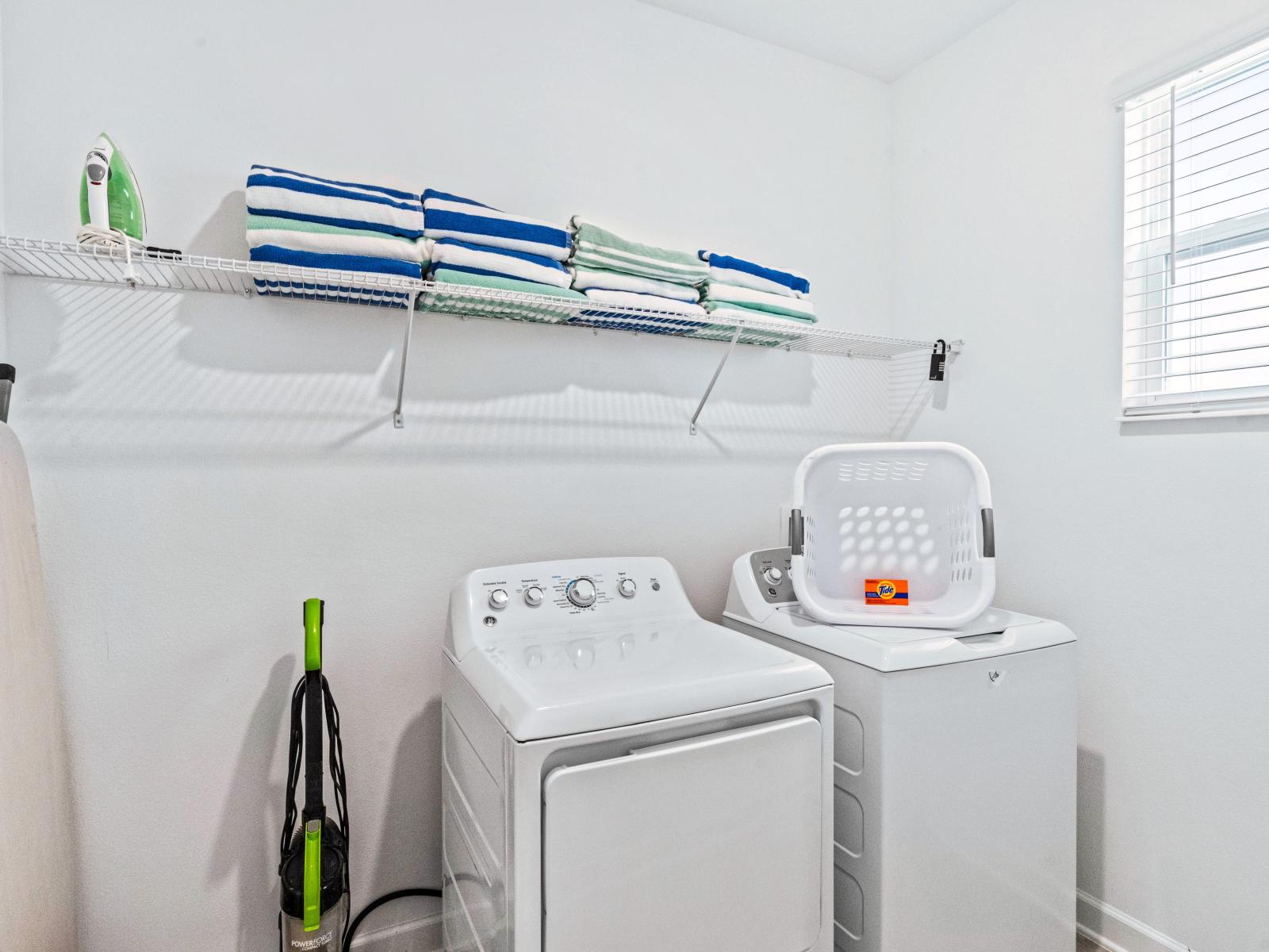 This fabulous home has laundry facilities including a washer and dryer - Convenience at your finger tips - Clean space