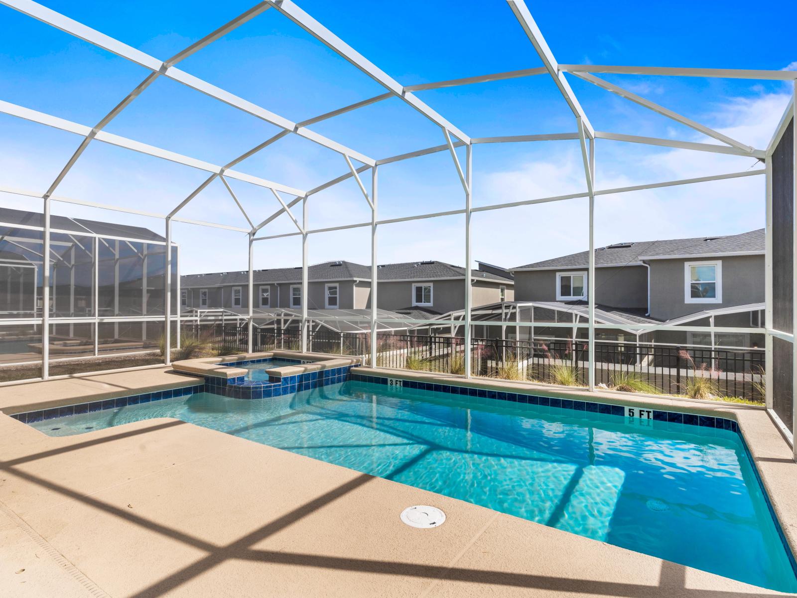 Splendid Pool of the Home in Davenport Florida - Dive into refreshing poolside escape - Lounge in tranquility by the sparkling waters - Immerse yourself in the cool elegance of our pool - Experience ultimate relaxation in our poolside paradise