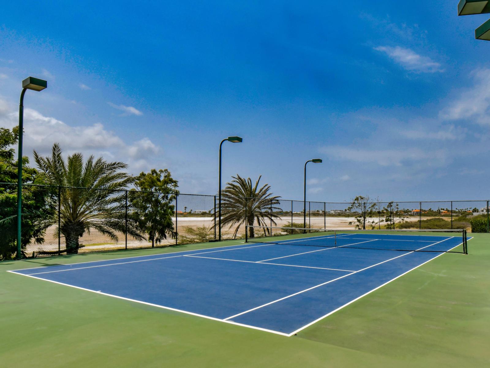 Make the most of your visit with our tennis court, available for guests to enjoy a friendly match or practice their game.