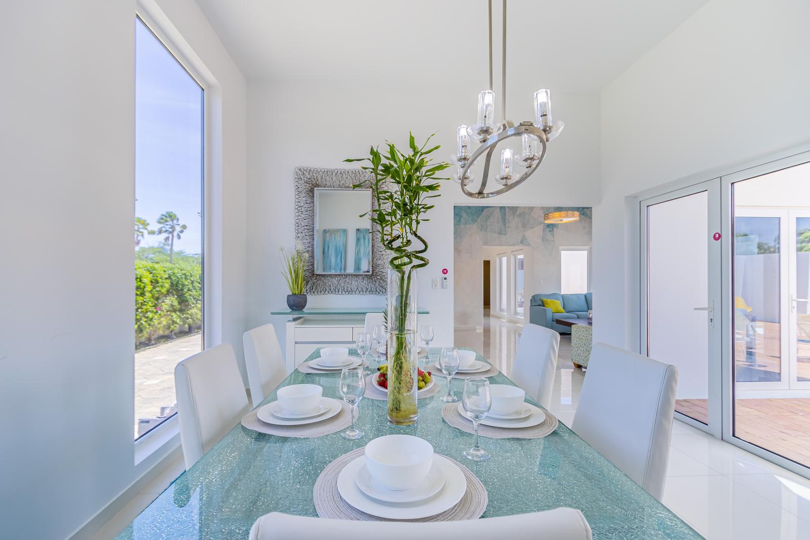 Contemporary Comfort: Immerse Yourself in our vacation home's Modern Interior Design, where Sleek Lines and Chic Accents Create a Stylish Retreat for Your Stay