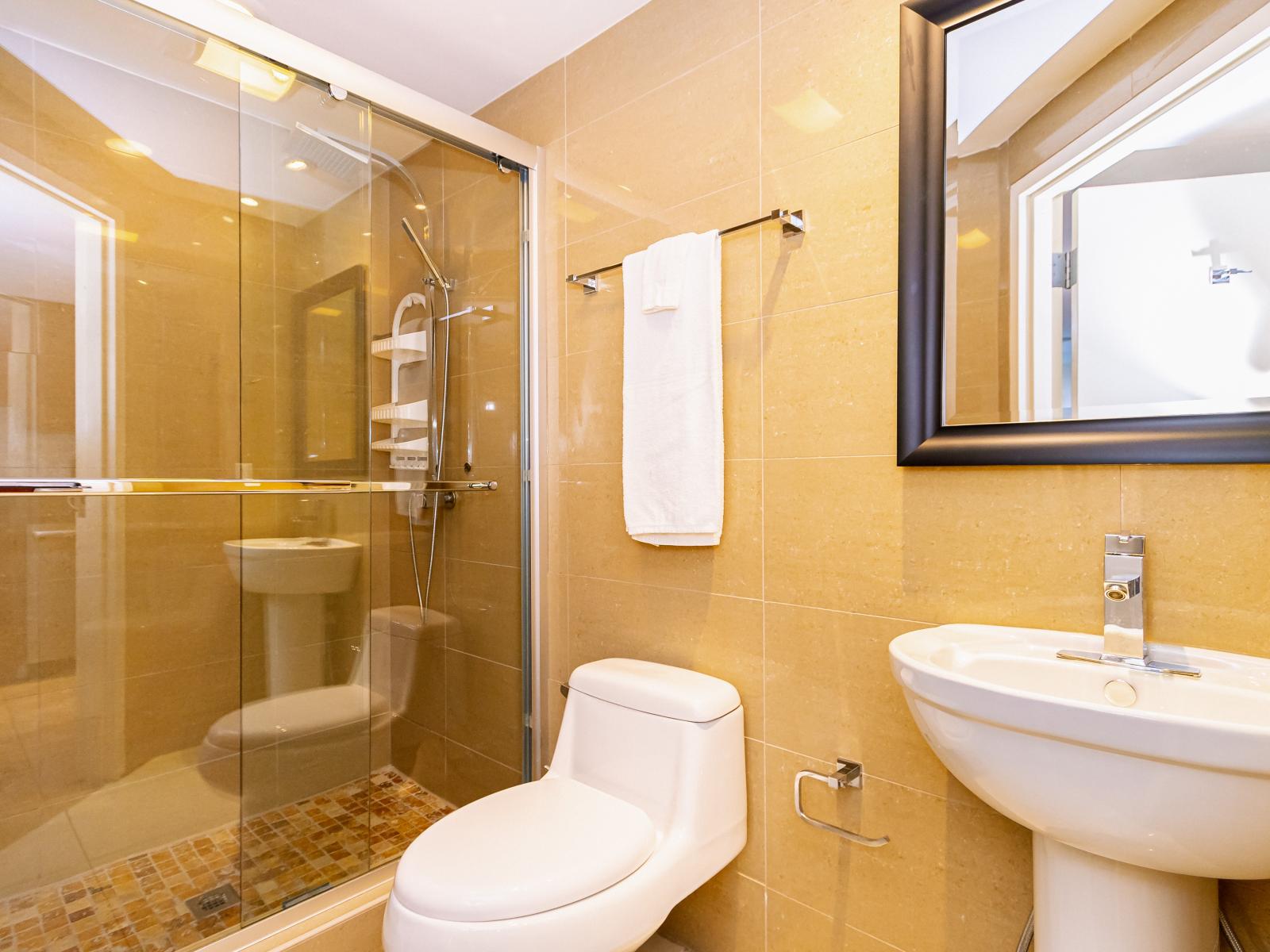 Bathroom 2 with walk in shower- save yourself from the hassle and walk in this bathroom for cleanliness and pampering