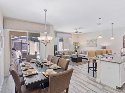 Open concept townhouse in Kissimmee Florida - Plush and comfortable seating arrangements - Spacious open-plan design for a modern feel - Well-planned layout maximizing comfort and functionality