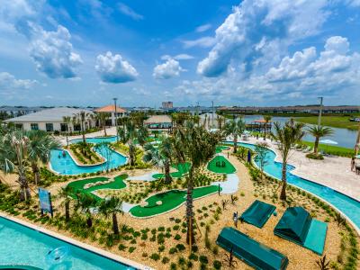 Storey Lake Resort pool with lazy river, splash pad and mini-golf