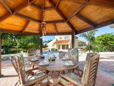 Chic Dining Areas under the Gazebo - Six persons Dining - Pleasant Environment  - Stylish dining space with lush furnishings