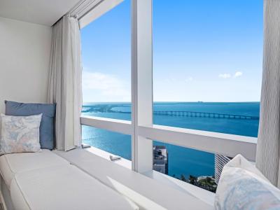 Seaside Retreat in the Magic City: Immerse yourself in the beauty of Miami's coastline from the comfort of your apartment. Panoramic ocean views set the stage for a truly enchanting escape.