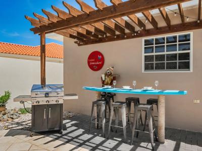 Outdoor bar area by the pool