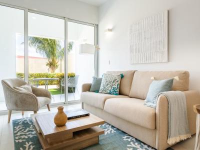 Living room with wall mounted flat screen TV