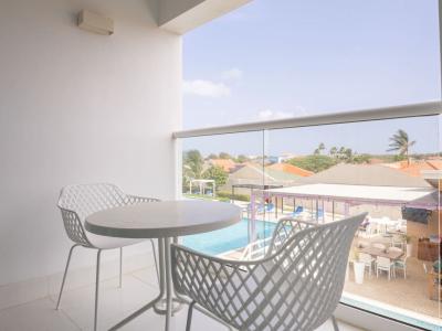 Private Balcony with pool view