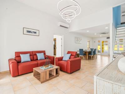 Open concept living and dining room