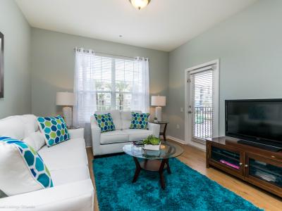 2nd-floor condo overlooking the flowering courtyard and fountain!