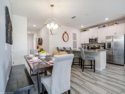 Dining area fronting the kitchen for an easier access to your food