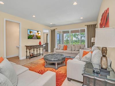 Spacious Living Area of the Home in Kissimmee Florida - Smart TV and Netflix - Plush seating arrangements invite relaxation and stylish gatherings